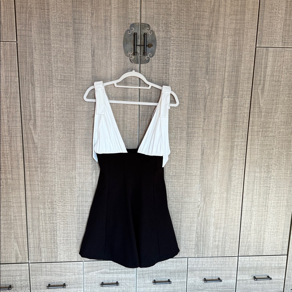 Zara Combination Bow Mini Dress